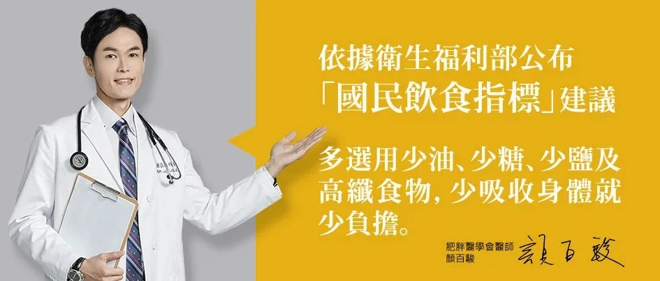 根據國民飲食指標建議,要少油少鹽少糖